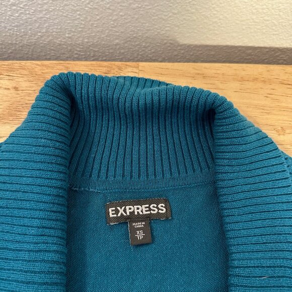 Women's Express Shawl Collar 3/4 Sleeve Sweater Cardigan Sz XS/S - Picture 4 of 5